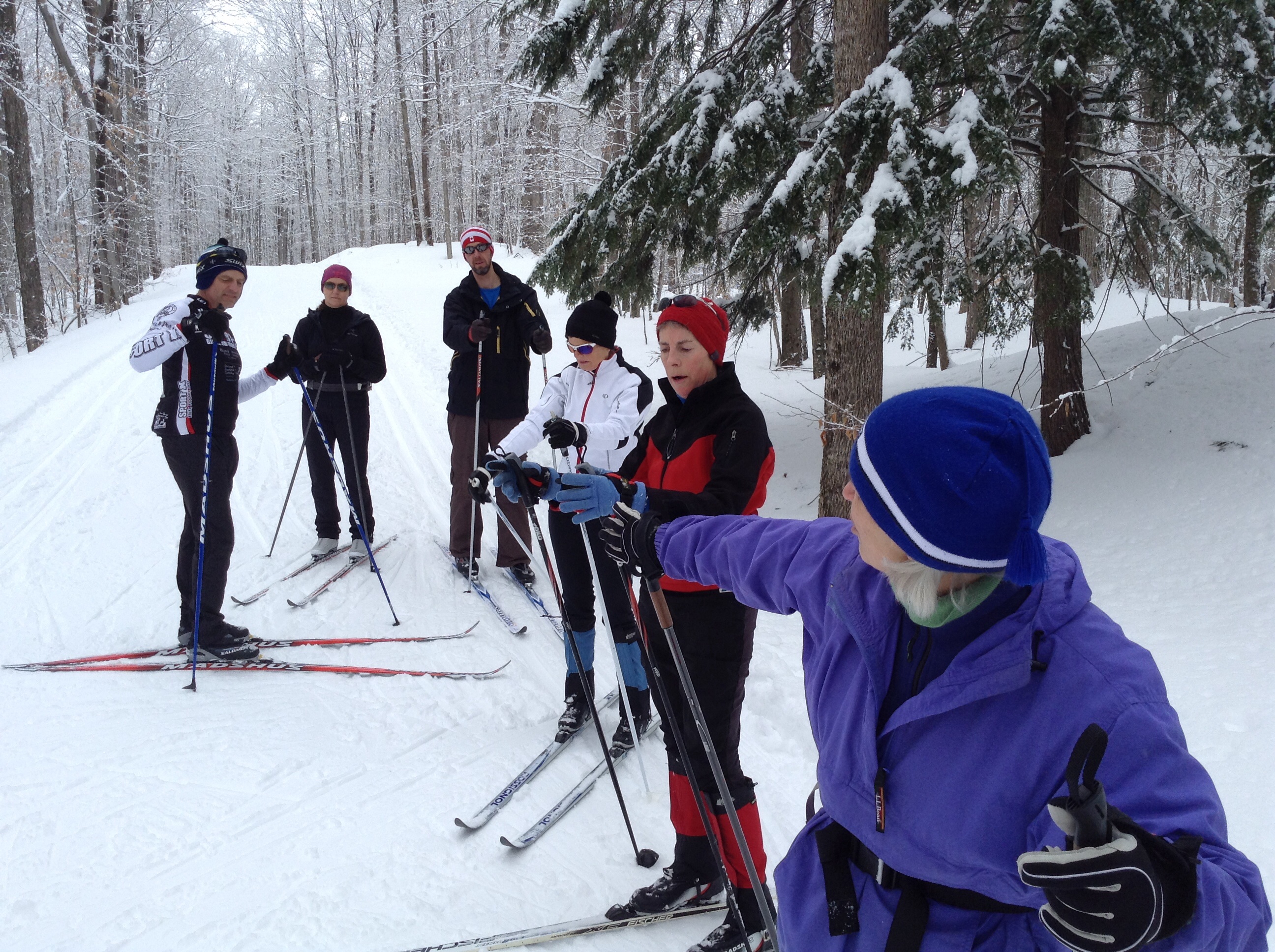 Nancy, instructing the group.
