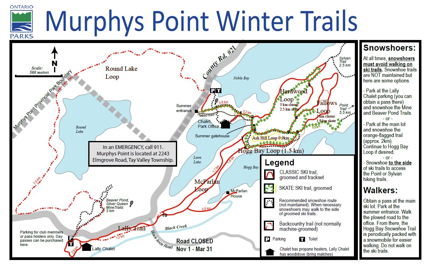 Murphys Point Provincial Park trail map