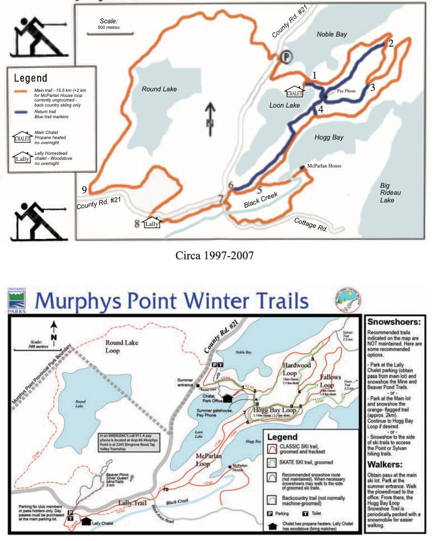 Murphys Point Provincial Park ski trail network
